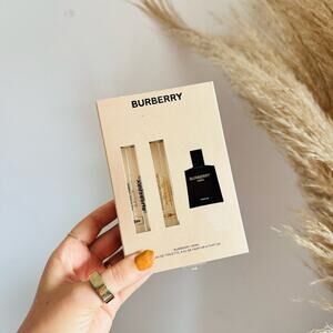 NEW MENS BURBERRY Hero Scent Spray Cedarwood Pine Woodsy Gift Box Travel Set